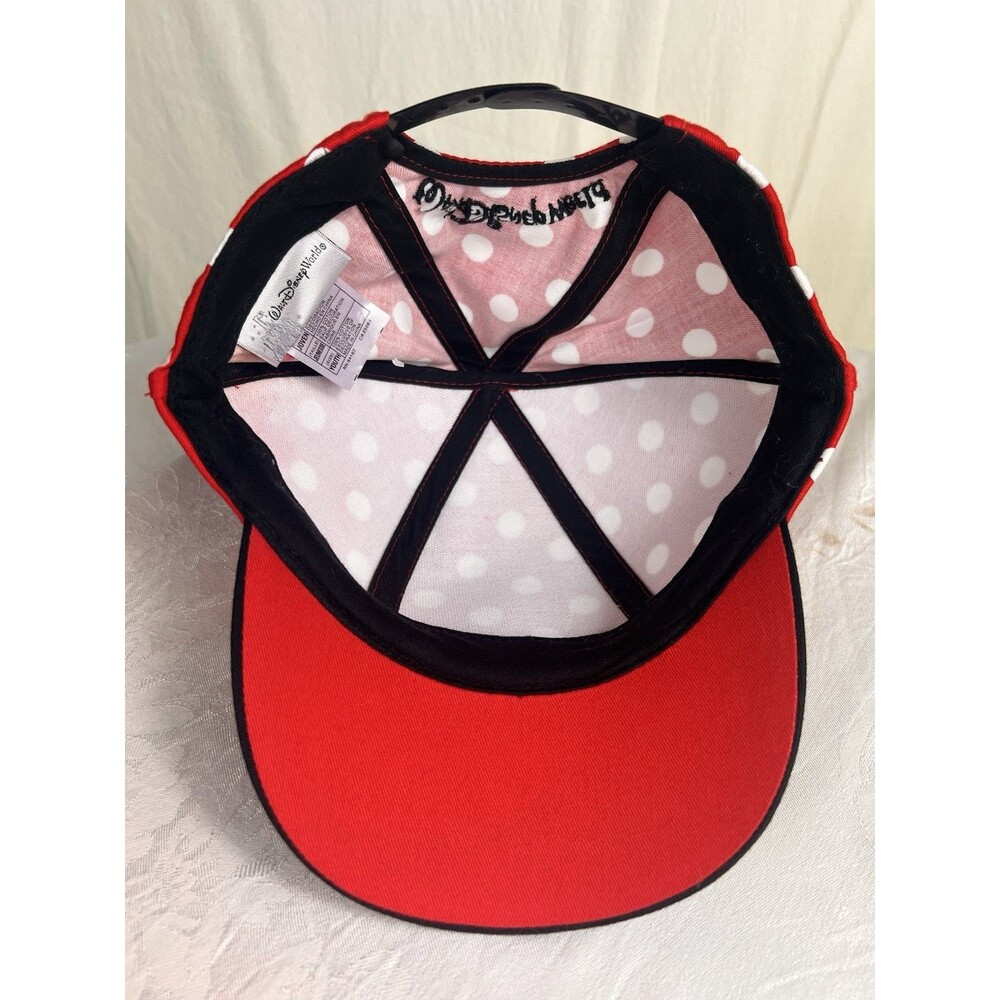 Disney Parks Minnie Baseball Snapback Cap W/ Ears And Bow Small Flaw Youth READ - Picture 7 of 10